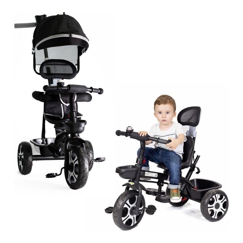 Baby Style Triciclo 2 em 1 Zupa com Assento Giratório e Capota