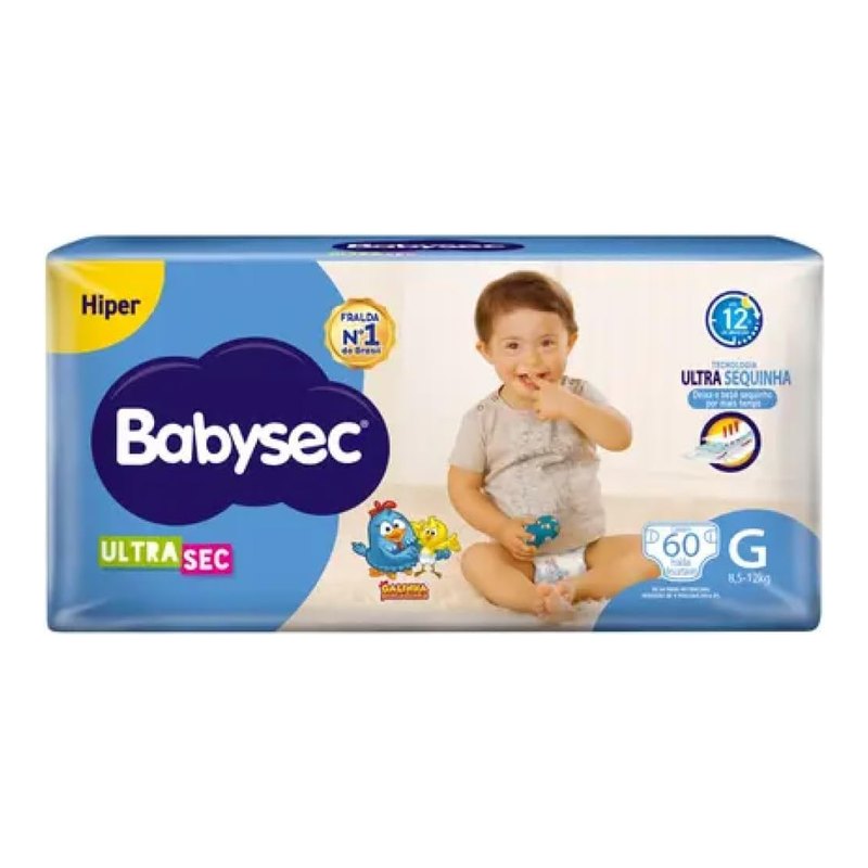 Babysec Fralda Ultrasec Galinha Pintadinha G 60 Unidades