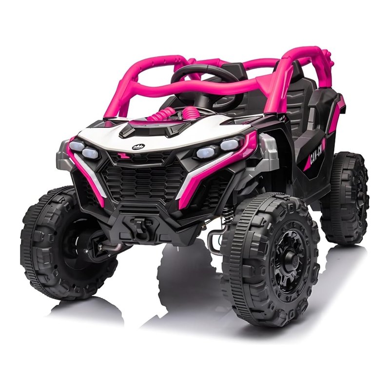 Brinqkids Carro Elétrico Jipe UTV Max com Controle Remoto Rosa