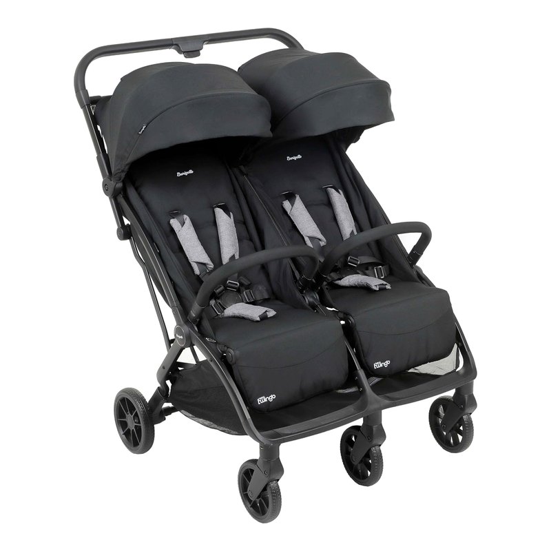 Burigotto Carrinho de Bebê para Gêmeos New Twingo Black