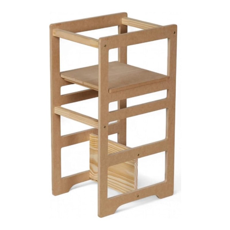 Casa Decoratta Torre de Aprendizagem Montessori MDF Cru