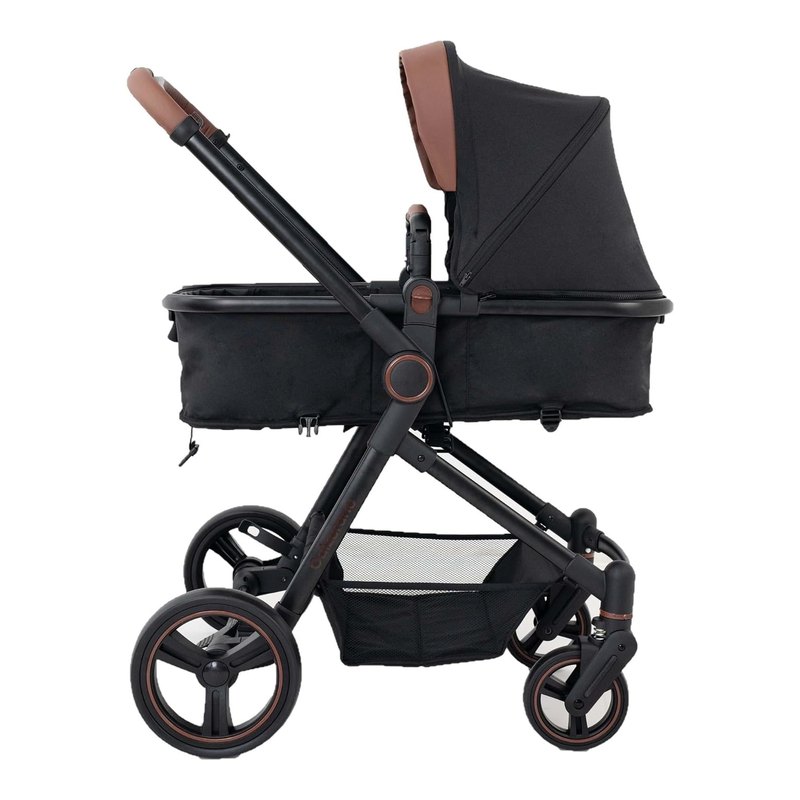 Galzerano Carrinho de Bebê Ivy Black Assento Reversível