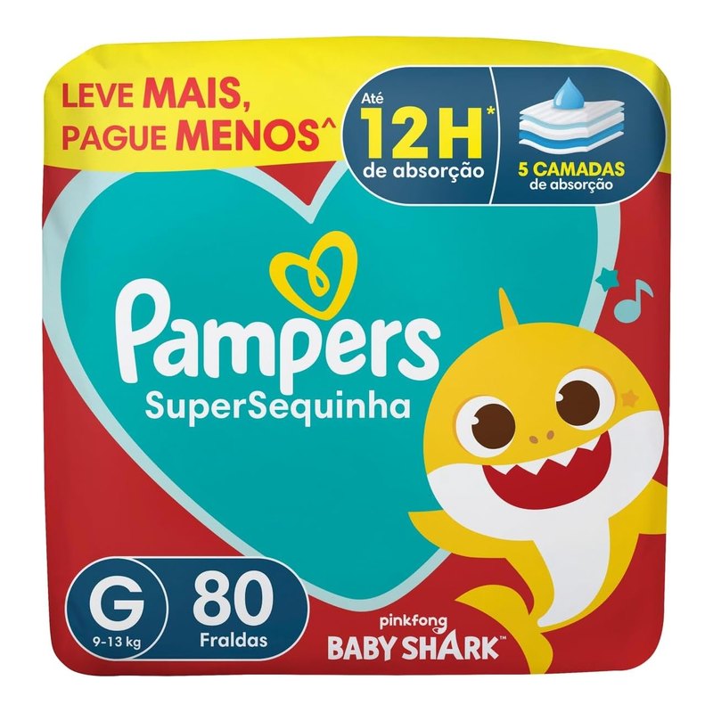 Pampers Fralda Supersequinha G 80 Unidades